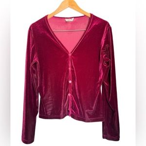 Vintage rampage velvet/velour cardigan/top